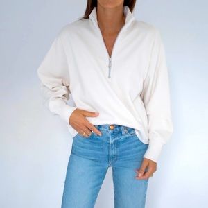 AYR The Zip Sweatshirt in Seashell | Small